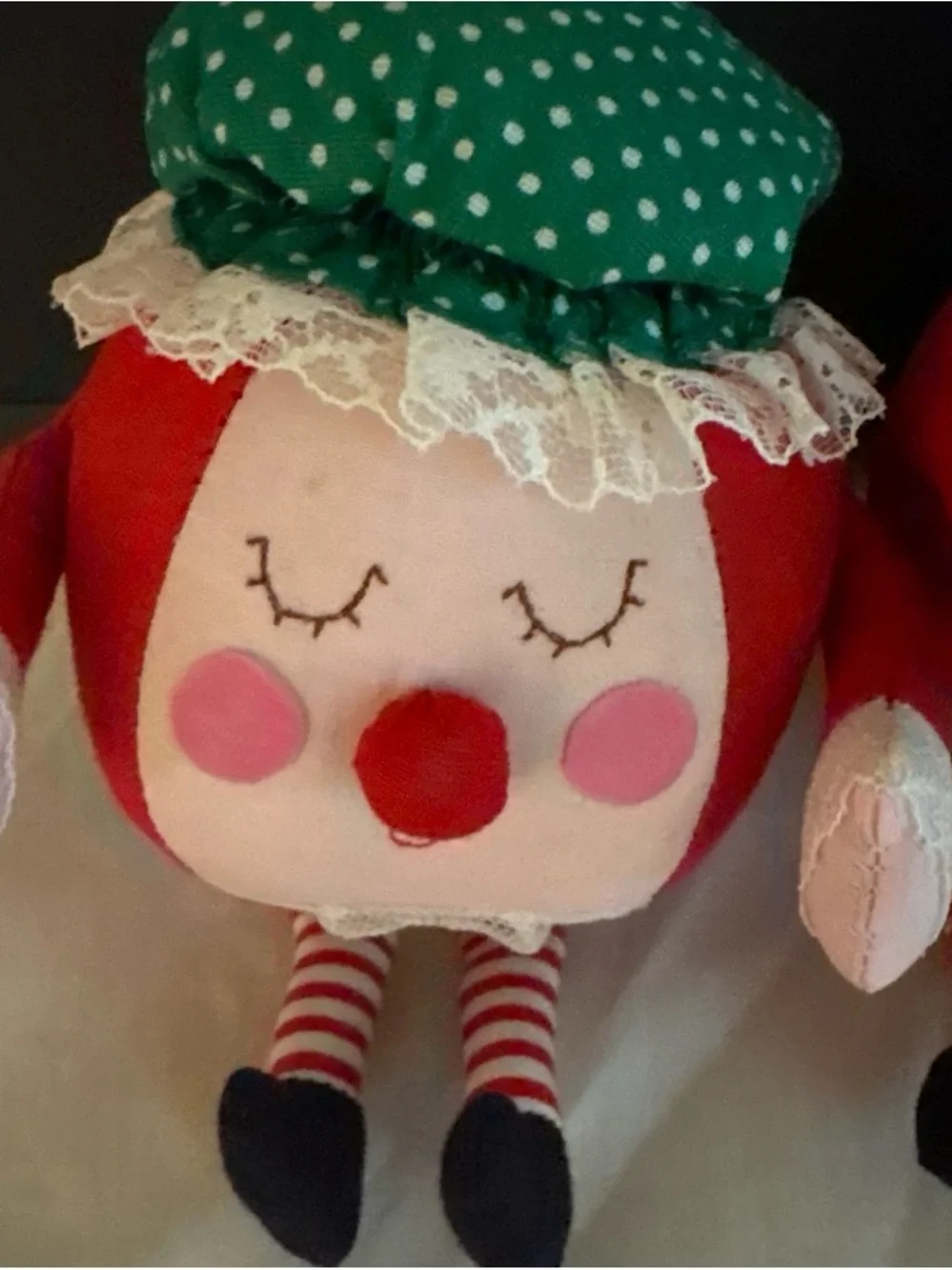 Holiday Plush Elf Pair - Red and Green Christmas Décor